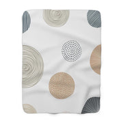 Cozy Sherpa Fleece Blanket with Modern Pattern, Soft Throw, Decorative Blanket, Gift for Home, Warm for Winter, Snuggle Time