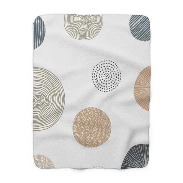 Cozy Sherpa Fleece Blanket with Modern Pattern, Soft Throw, Decorative Blanket, Gift for Home, Warm for Winter, Snuggle Time