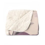 Floral Sherpa Fleece Blanket - Cozy Throw for Home Decor, Gift for Her, Wedding Blanket, Soft Sofa Cover, Nature Vibes
