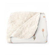 Cozy Floral Sherpa Fleece Blanket, Soft Throw for Home Decor, Perfect Gift for Weddings, Birthdays, Housewarming, Nursery