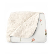 Cozy Floral Sherpa Fleece Blanket, Soft Throw for Home Decor, Perfect Gift for Weddings, Birthdays, Housewarming, Nursery