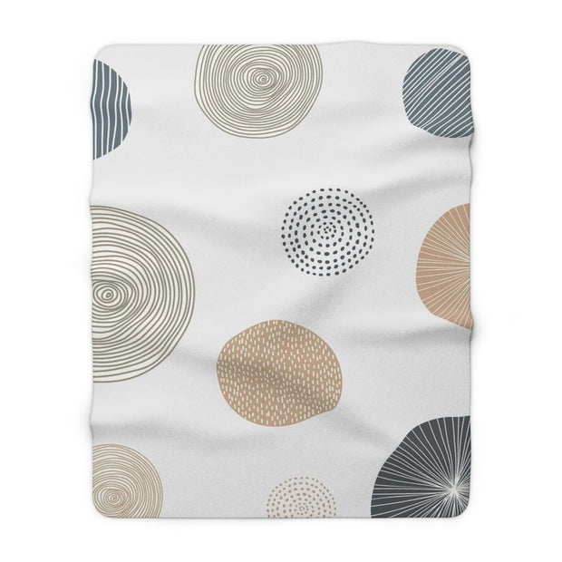 Cozy Sherpa Fleece Blanket with Modern Pattern, Soft Throw, Decorative Blanket, Gift for Home, Warm for Winter, Snuggle Time