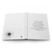 Inspirational Hardcover Journal with Floral Design, Motivational Notebook, Prayer Journal, Quote Journal, Gift for Her