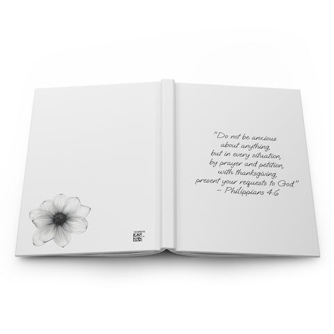 Inspirational Hardcover Journal with Floral Design, Motivational Notebook, Prayer Journal, Quote Journal, Gift for Her