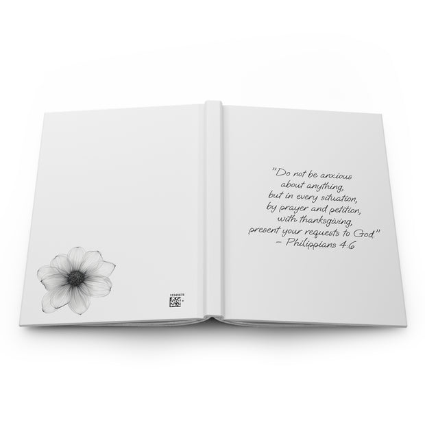 Inspirational Hardcover Journal with Floral Design, Motivational Notebook, Prayer Journal, Quote Journal, Gift for Her