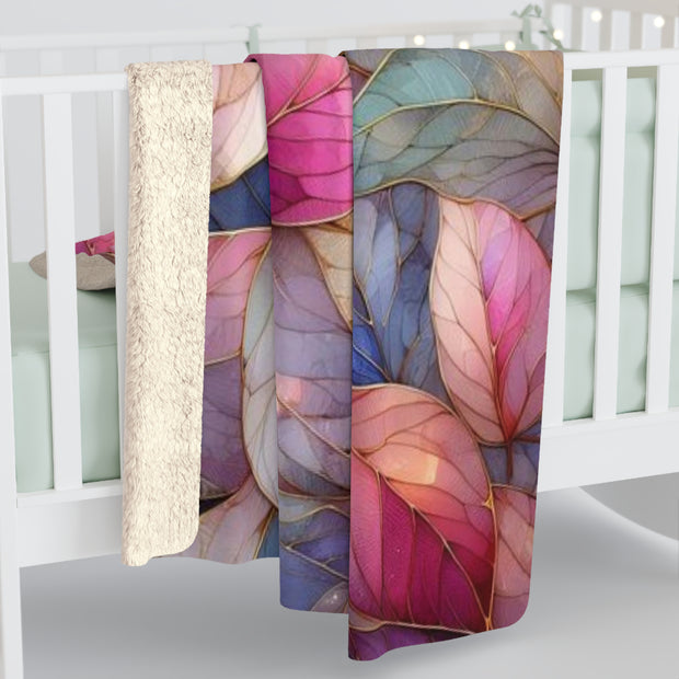 Cozy Floral Sherpa Fleece Blanket for Comfort and Décor | Perfect for Home, Gifts, Picnics, and All Seasons