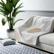 Cozy Sherpa Fleece Blanket with Modern Pattern, Soft Throw, Decorative Blanket, Gift for Home, Warm for Winter, Snuggle Time