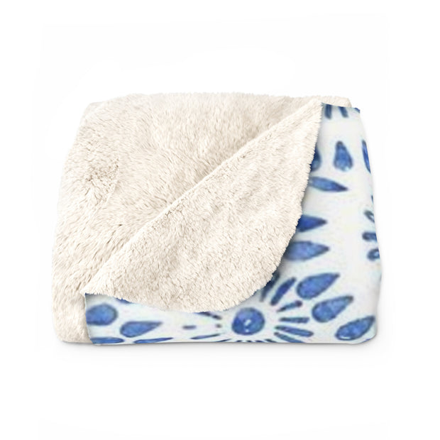 Cozy Floral Sherpa Fleece Blanket | Soft Throw for Home, Outdoor Use, Gifts, Fall Decor, Couch Blanket, Birthday, Housewarming