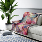 Cozy Floral Sherpa Fleece Blanket for Comfort and Décor | Perfect for Home, Gifts, Picnics, and All Seasons