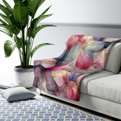 Cozy Floral Sherpa Fleece Blanket for Comfort and Décor | Perfect for Home, Gifts, Picnics, and All Seasons