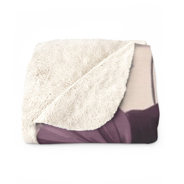 Floral Sherpa Fleece Blanket - Cozy Throw for Home Decor, Gift for Her, Wedding Blanket, Soft Sofa Cover, Nature Vibes
