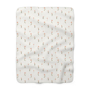Cozy Floral Sherpa Fleece Blanket, Soft Throw for Home Decor, Perfect Gift for Weddings, Birthdays, Housewarming, Nursery